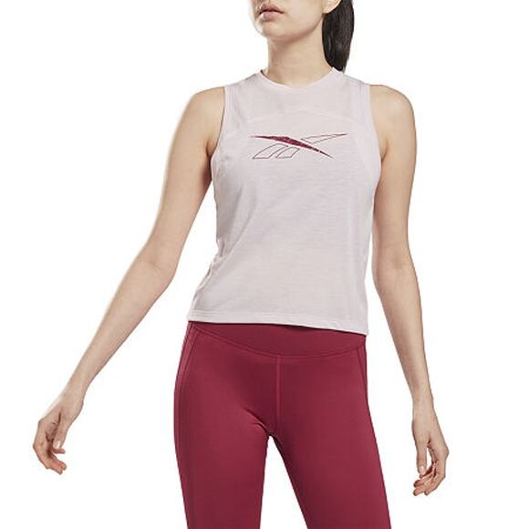 Reebok Women's Workout Ready Supremium Tank Top in Frost Berry Large NWT - Picture 1 of 2